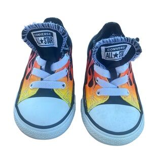 Converse Toddler Shoes Chuck Taylor Flaming Fire Shoes Size 7